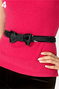 Contrast Trim Bow Belt Contrast Trim Bow Belt
