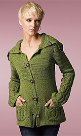 Lauren Hansen Women's Chunky Crochet and Cabled Cardigan Lauren Hansen Women's Chunky Crochet and Cabled Cardigan