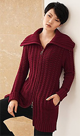 Sydney Easton Women's Chunky Open-Stitch Long Cardigan Sydney Easton Women's Chunky Open-Stitch Long Cardigan