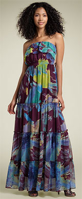 Fire Watercolor Floral Maxi Dress Fire Watercolor Floral Maxi Dress